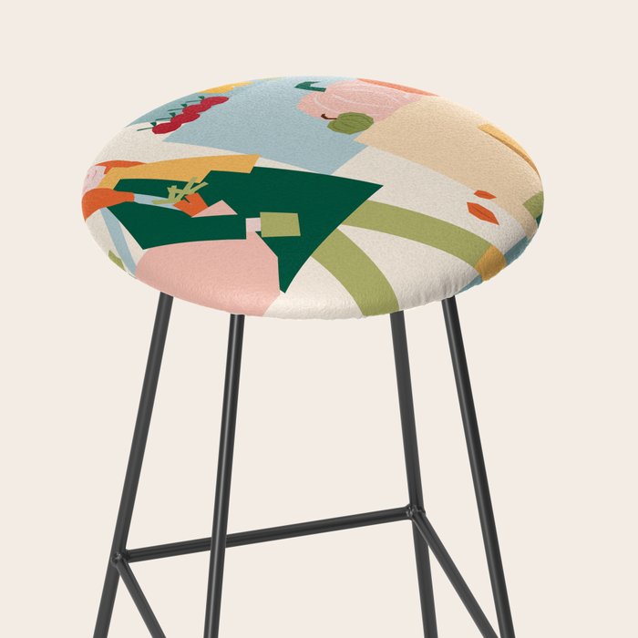 Girl at the farmers market Stool Gallery Image 2