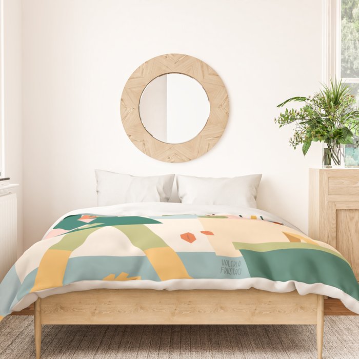 Girl at the farmers market Duvet Cover Gallery Image 3