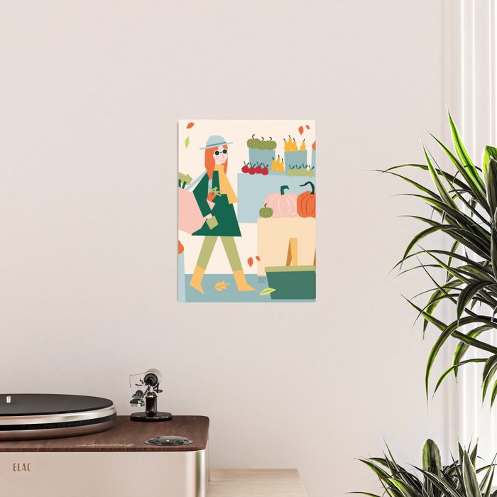 Girl at the farmers market Poster Gallery Image 2