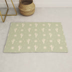 Boho Cactus Sun Desert Sage Green Pattern Rug Gallery Image 1