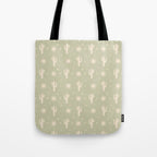 Boho Cactus Sun Desert Sage Green Pattern Tote Bag Gallery Image 1