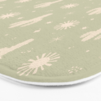 Boho Cactus Sun Desert Sage Green Pattern Bath Mat Gallery Image 3
