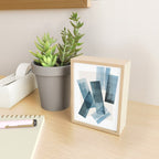 Rectangular Shapes Blue Geometric Abstract Mini Art Print Gallery Image 2