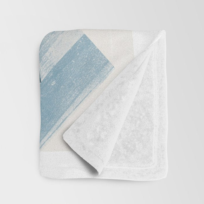 Rectangular Shapes Blue Geometric Abstract Throw Blanket Gallery Image 3