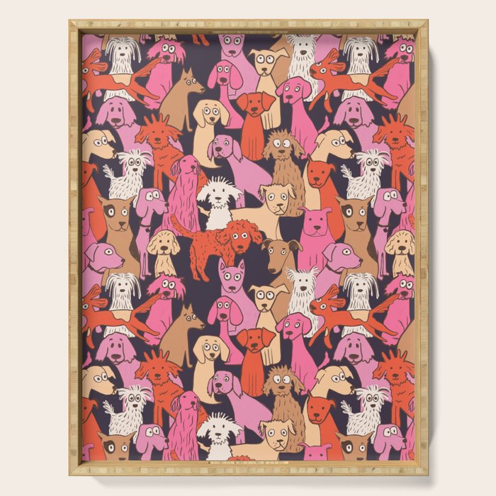 Dogs all day brights Serving Tray Gallery Image 1