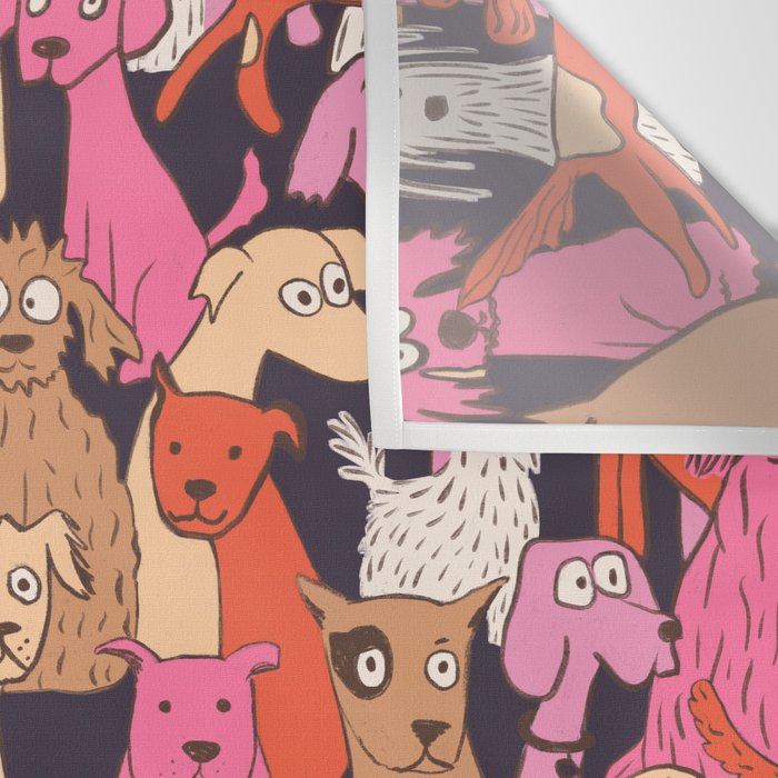 Dogs all day brights Wall Tapestry Gallery Image 3