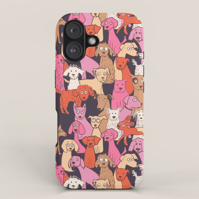 Dogs all day brights iPhone Case Gallery Image 1