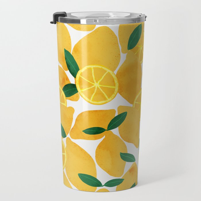 lemon mediterranean still life Travel Mug Gallery Image 3