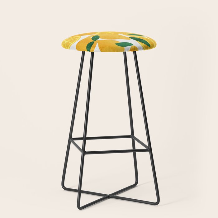 lemon mediterranean still life Stool Gallery Image 1