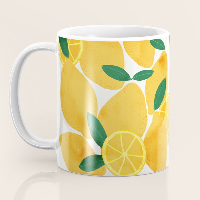 lemon mediterranean still life Coffee Mug Gallery Image 3