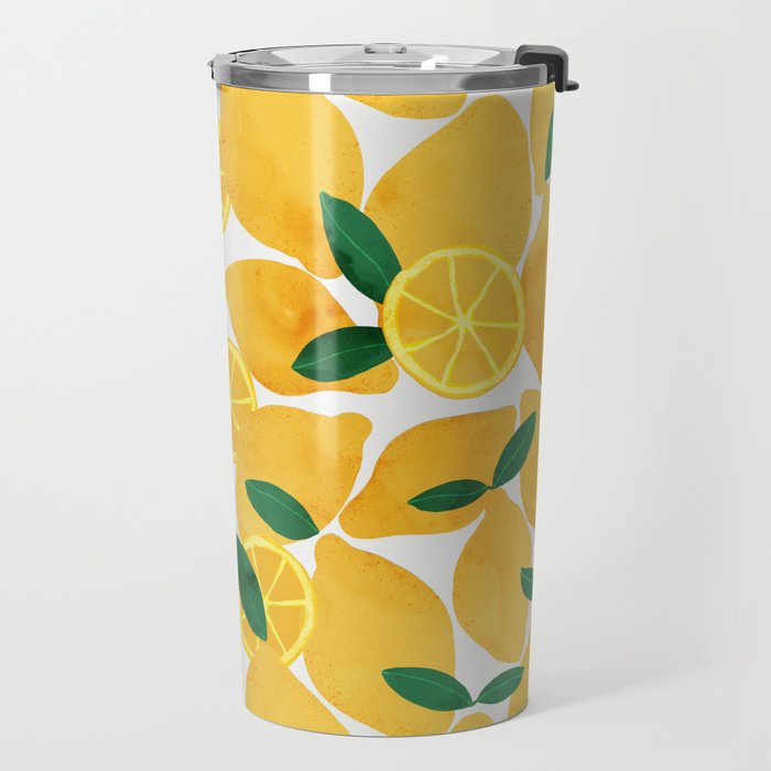 lemon mediterranean still life Travel Mug Gallery Image 2