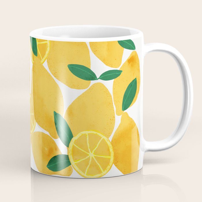 lemon mediterranean still life Coffee Mug Gallery Image 1