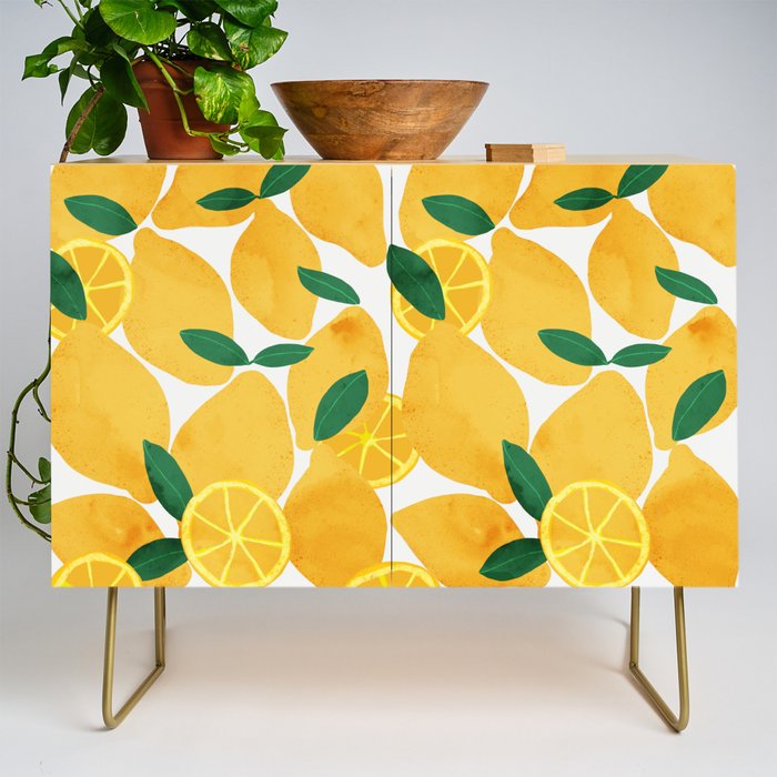 lemon mediterranean still life Credenza Gallery Image 1