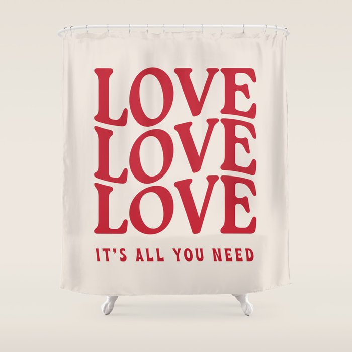 Love Love Love Shower Curtain Gallery Image 1