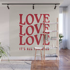 Love Love Love Wall Mural Gallery Image 1
