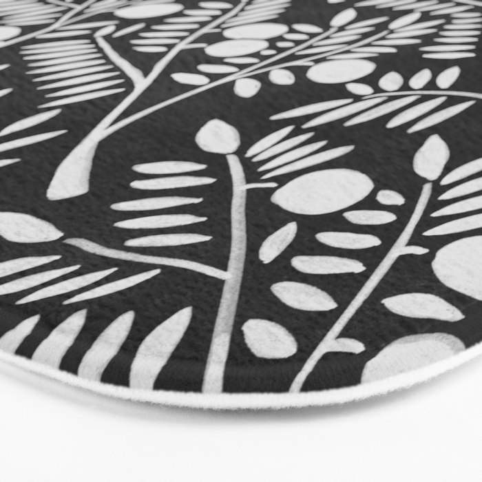 White Olive Branches Bath Mat Gallery Image 3