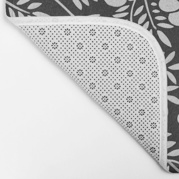 White Olive Branches Bath Mat Gallery Image 2