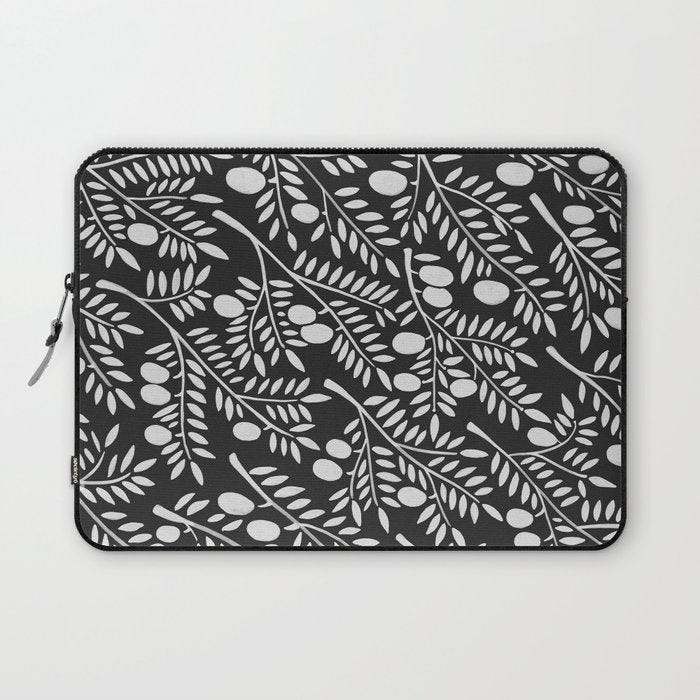 White Olive Branches Laptop Sleeve Gallery Image 1