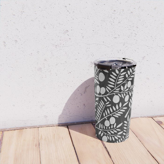 White Olive Branches Travel Mug Gallery Image 4