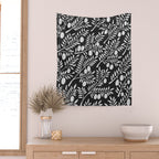 White Olive Branches Wall Tapestry Gallery Image 2