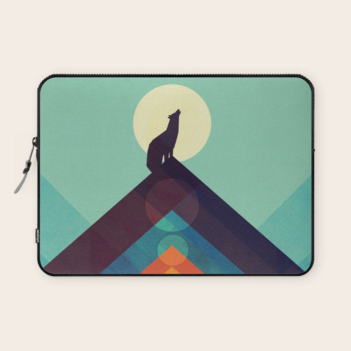 Howling Wild Wolf Laptop Sleeve Gallery Image 1