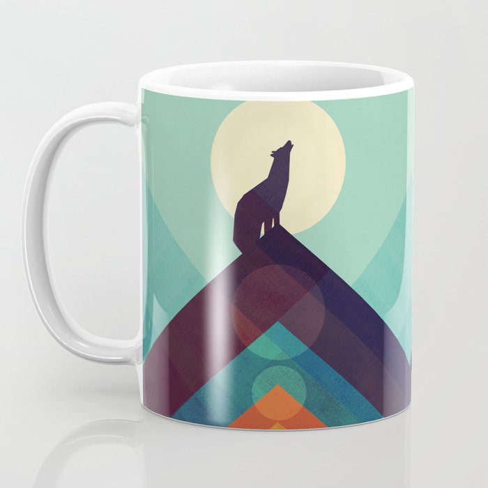 Howling Wild Wolf Coffee Mug Gallery Image 3