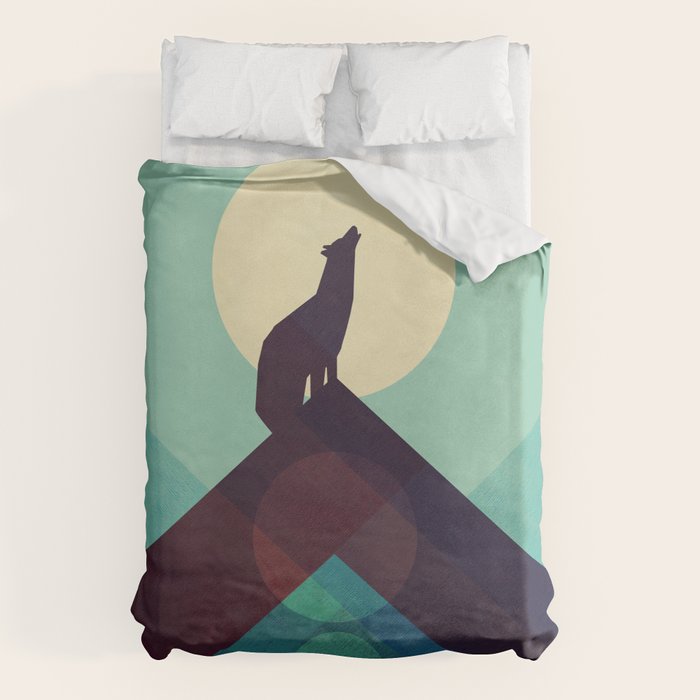 Howling Wild Wolf Duvet Cover Gallery Image 6