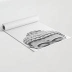 Shy Buddha - Black and White Photography Yoga Mat Gallery Image 2