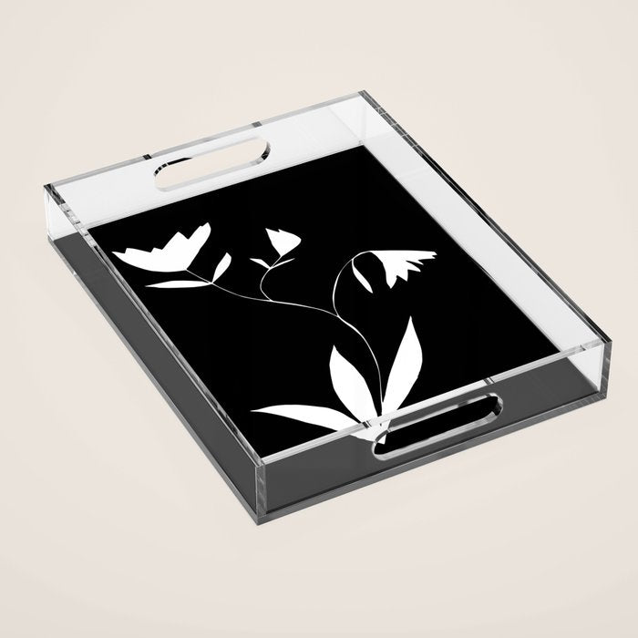 Fading Spring In Black  Acrylic Tray Gallery Image 1