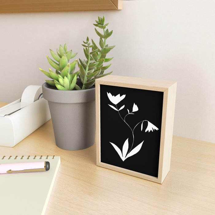 Fading Spring In Black  Mini Art Print Gallery Image 2
