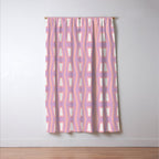 Pink Asymetrical Geometric Window Curtain Gallery Image 3