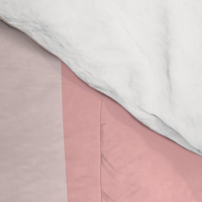 Retro Groove Pink and Orange - Cheerful Abstract Minimalist Pattern Comforter Gallery Image 4