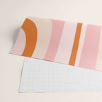 Retro Groove Pink and Orange - Cheerful Abstract Minimalist Pattern Wrapping Paper Gallery Image 2