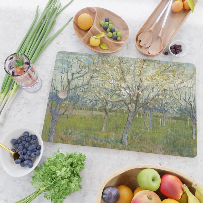 The Pink Orchard by Vincent van Gogh, 1888 Cutting Board Gallery Image 2
