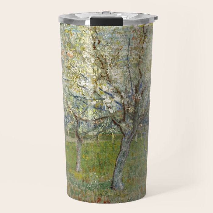 The Pink Orchard by Vincent van Gogh, 1888 Travel Mug Gallery Image 1