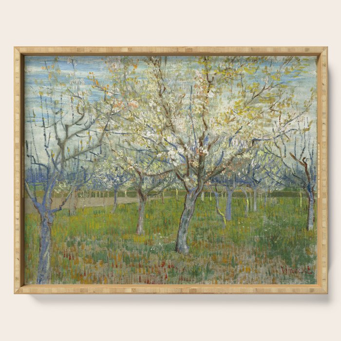 The Pink Orchard by Vincent van Gogh, 1888 Serving Tray Gallery Image 1