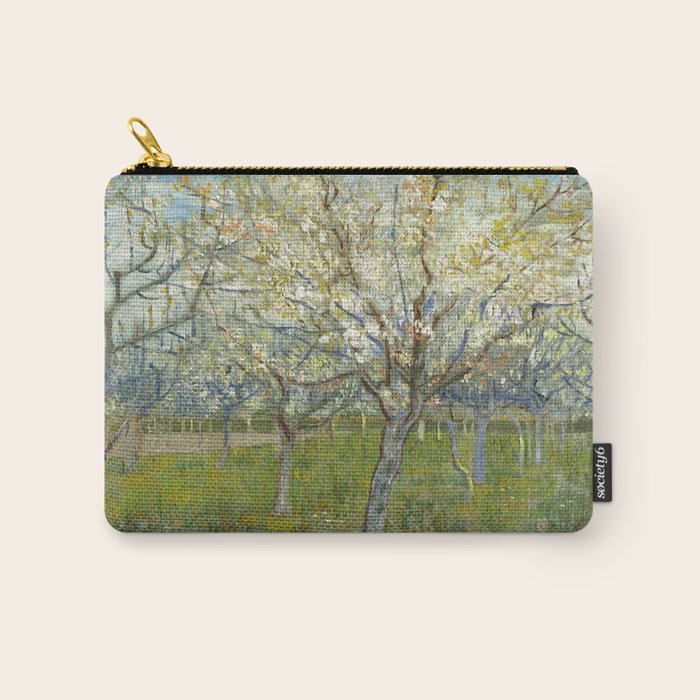 The Pink Orchard by Vincent van Gogh, 1888 Carry All Pouch Gallery Image 1