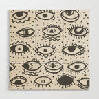 EYES PATTERN Wood Wall Art Gallery Image 1
