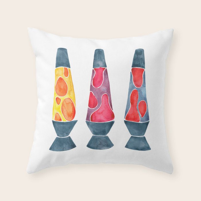 Retro Vibes - Warm Palette Throw Pillow Gallery Image 1