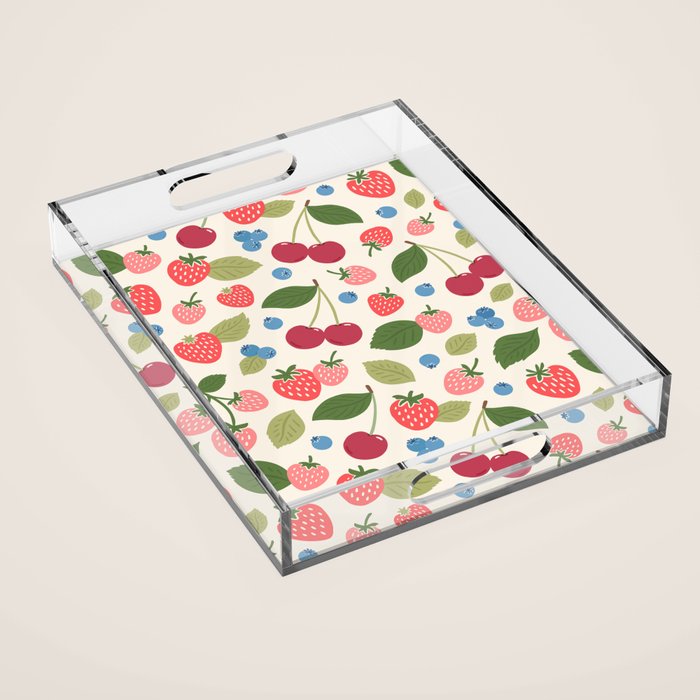 Berry Cherry Harvest Acrylic Tray Gallery Image 1