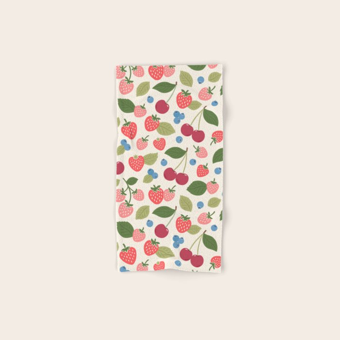 Berry Cherry Harvest Bath Towel Gallery Image 1