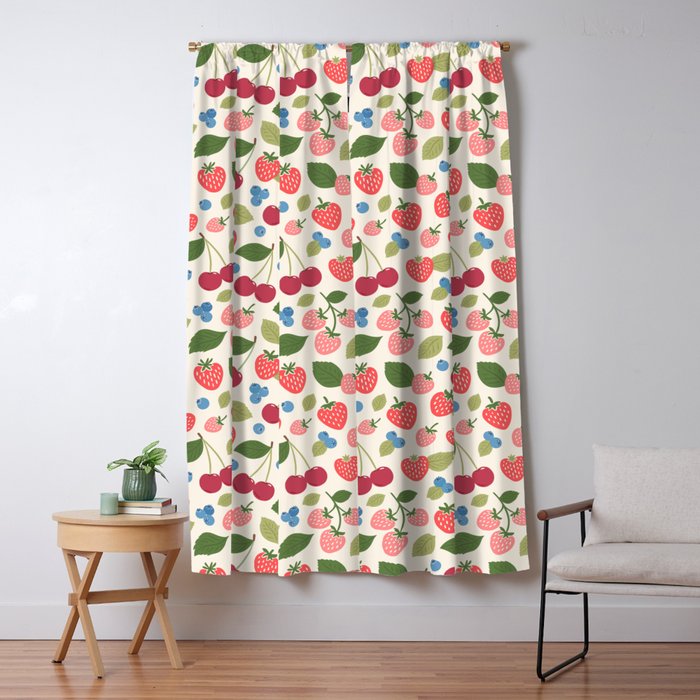 Berry Cherry Harvest Window Curtain Gallery Image 1