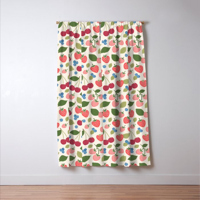 Berry Cherry Harvest Window Curtain Gallery Image 3