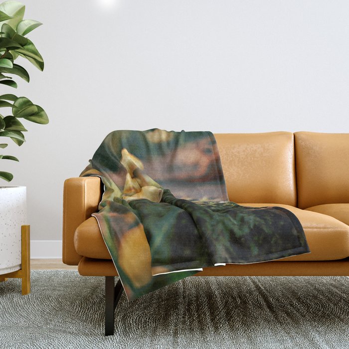 Little Mushrooms Throw Blanket Gallery Image 1