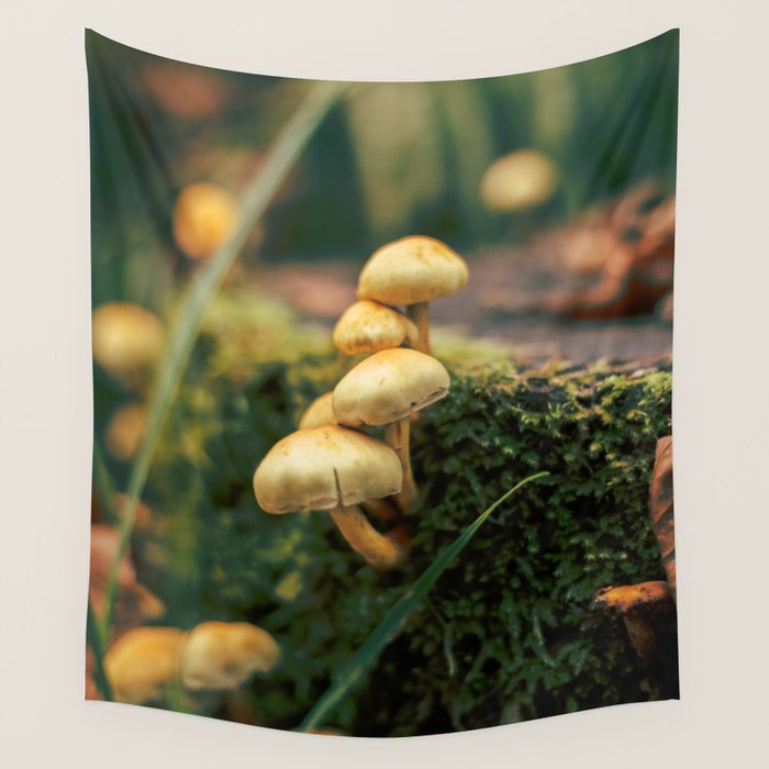 Little Mushrooms Wall Tapestry Gallery Image 4