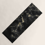 Modern abstract black gold trendy marble Yoga Mat Gallery Image 1