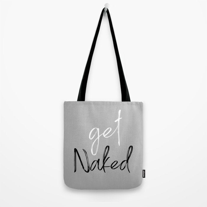 Get Naked Bathroom Decor Prints Tote Bag Gallery Image 2