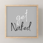 Get Naked Bathroom Decor Prints Mini Art Print Gallery Image 1