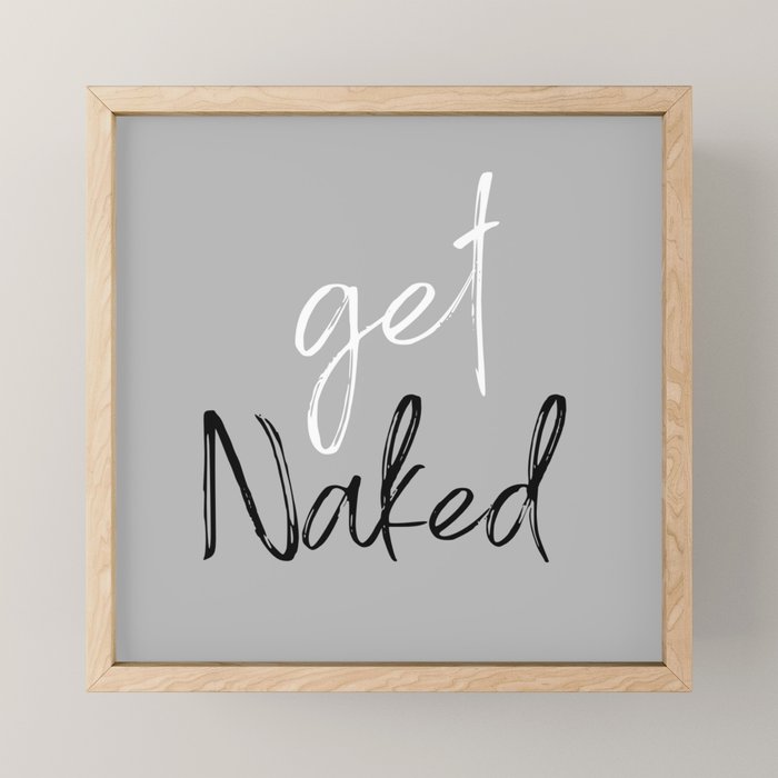 Get Naked Bathroom Decor Prints Mini Art Print Gallery Image 1