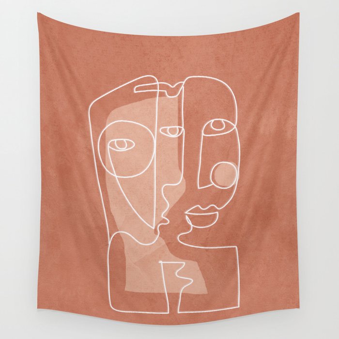 Faces 01 Wall Tapestry Gallery Image 1